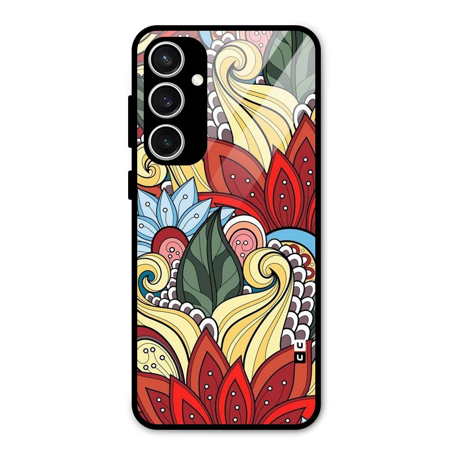 Cute Doodle Glass Back Case for Galaxy S23 FE