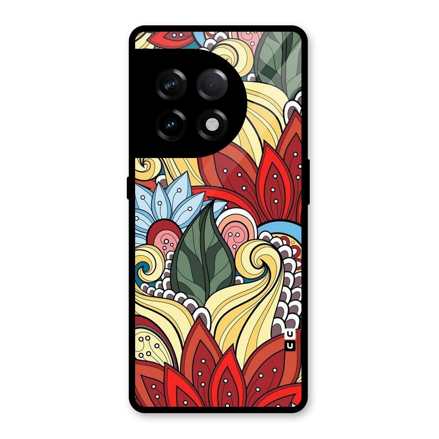 Cute Doodle Glass Back Case for OnePlus 11R