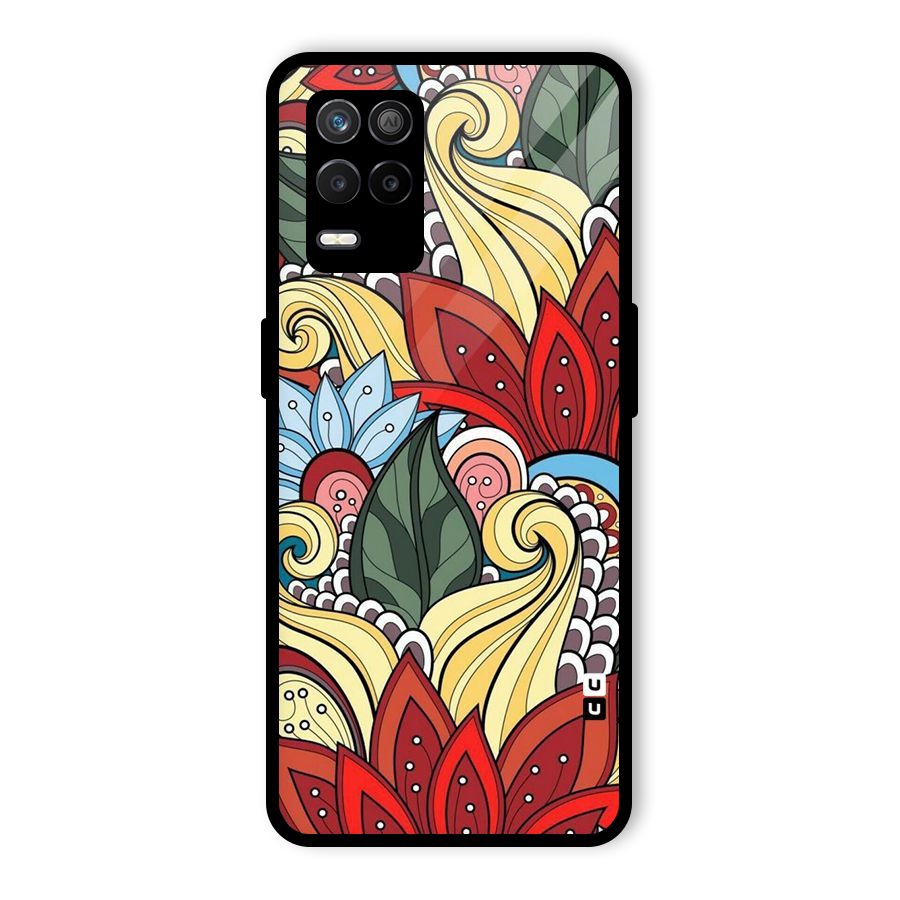 Cute Doodle Glass Back Case for Realme 8s 5G