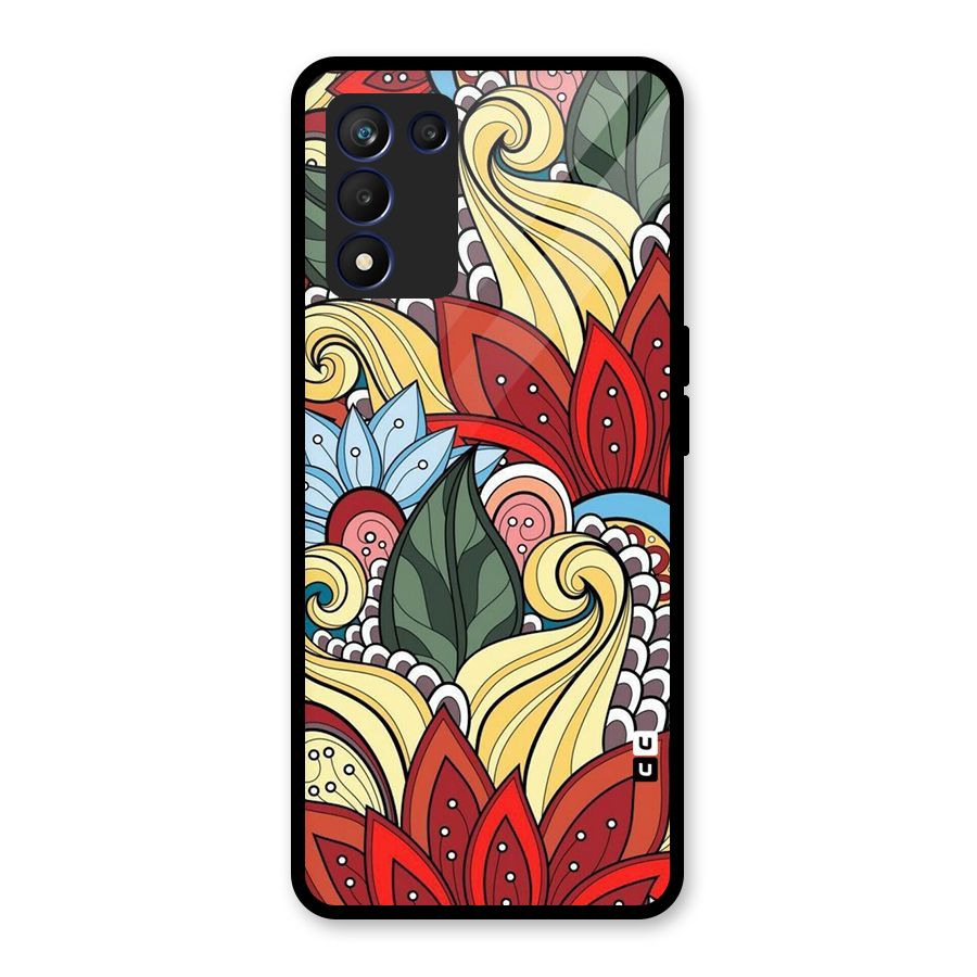 Cute Doodle Glass Back Case for Realme 9 5G Speed