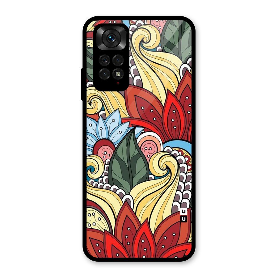 Cute Doodle Glass Back Case for Redmi Note 11S