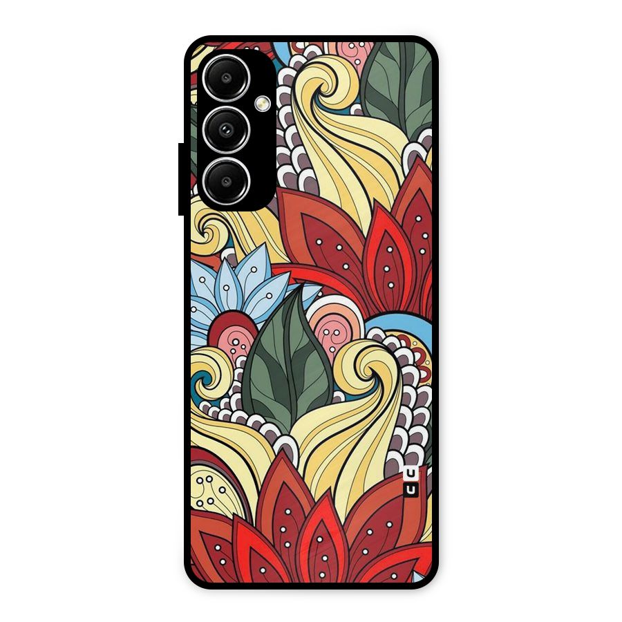 Cute Doodle Metal Back Case for Galaxy A05s