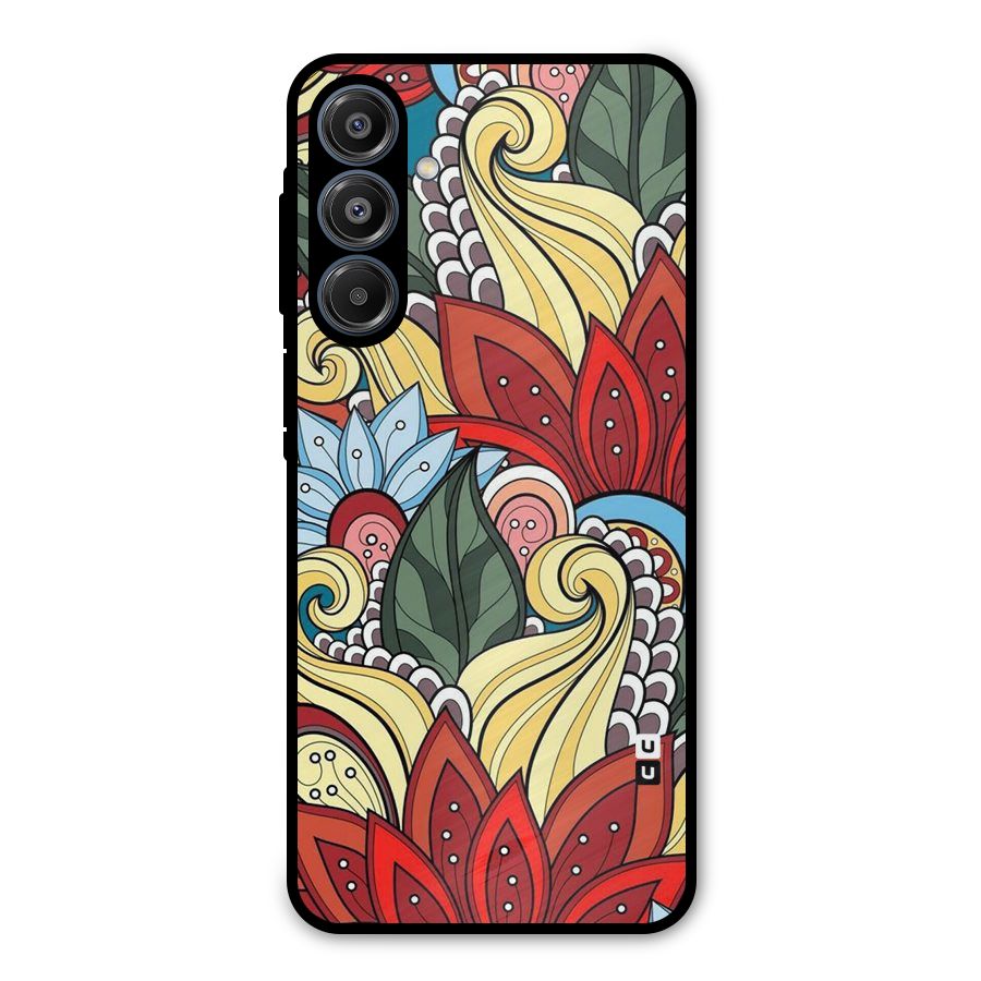 Cute Doodle Metal Back Case for Galaxy A16 5G
