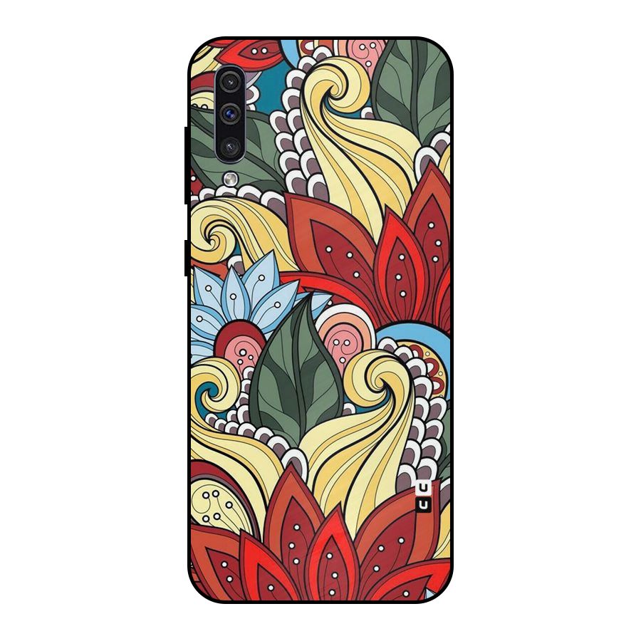 Cute Doodle Metal Back Case for Galaxy A30s