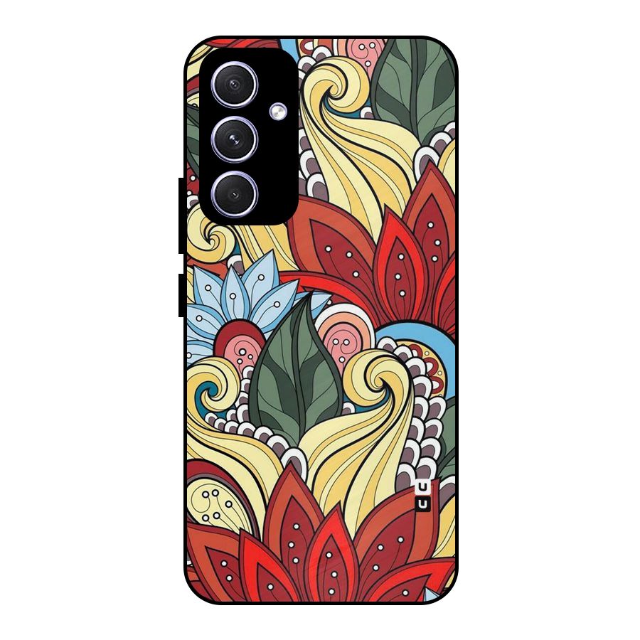 Cute Doodle Metal Back Case for Galaxy A54