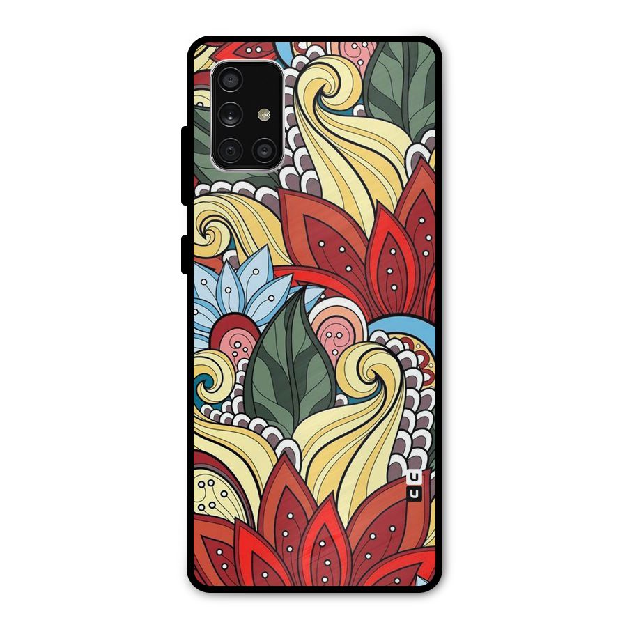 Cute Doodle Metal Back Case for Galaxy A71
