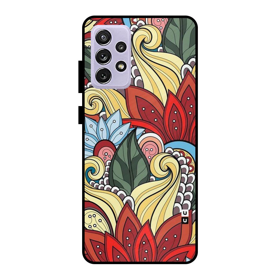 Cute Doodle Metal Back Case for Galaxy A72