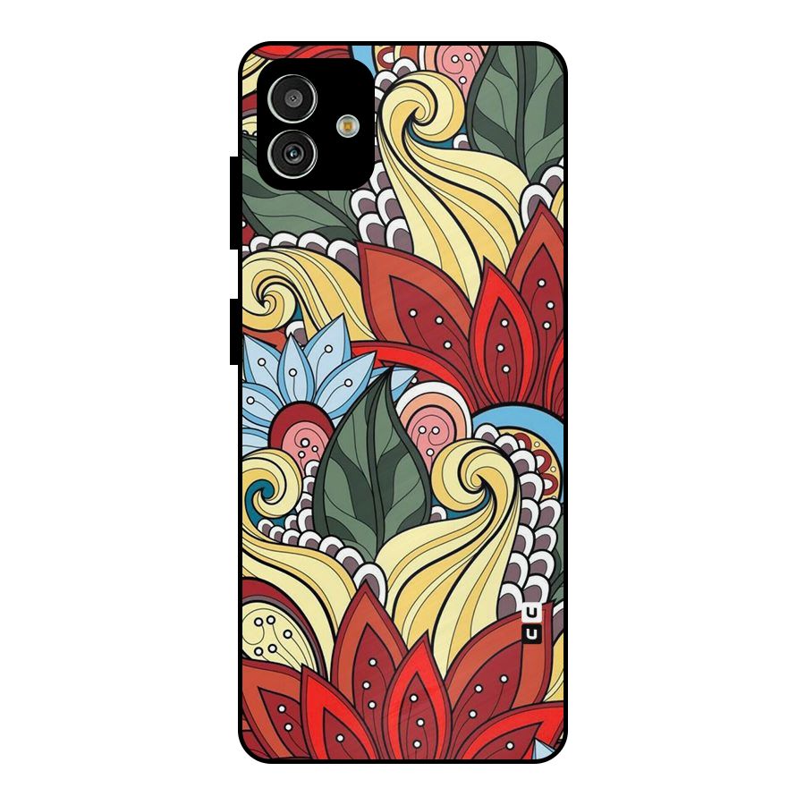 Cute Doodle Metal Back Case for Galaxy M13 5G