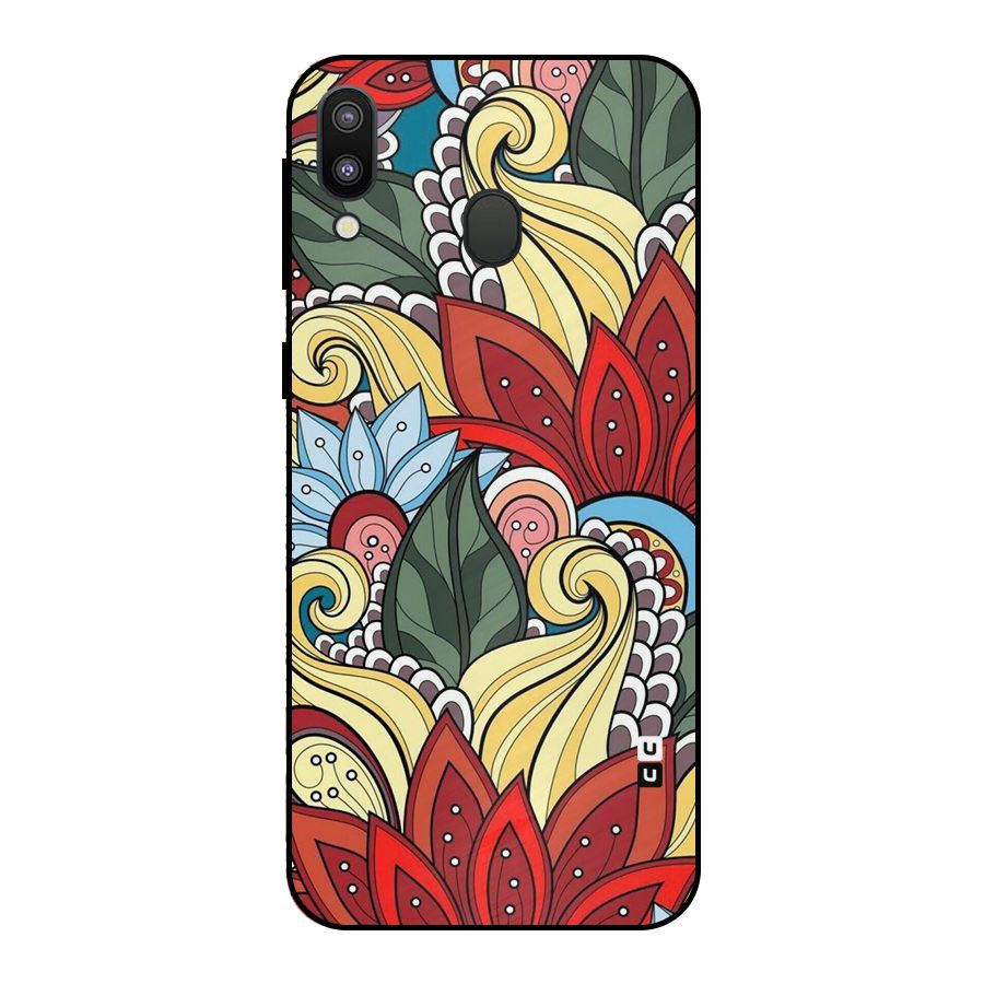 Cute Doodle Metal Back Case for Galaxy M20