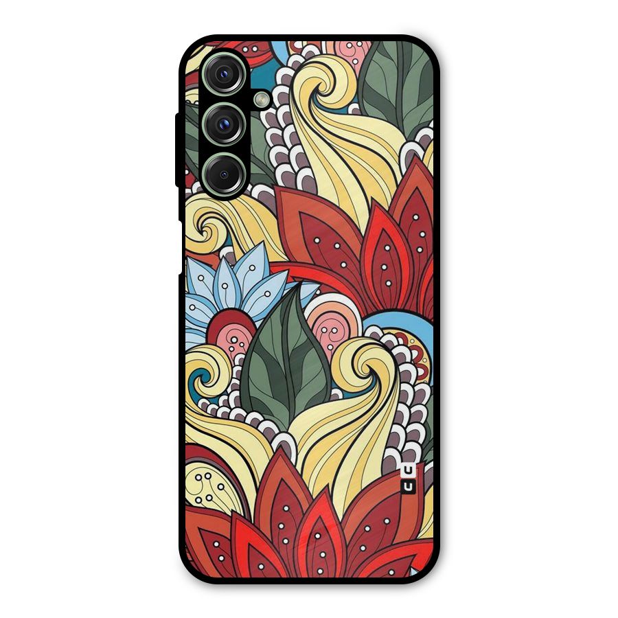 Cute Doodle Metal Back Case for Galaxy M34