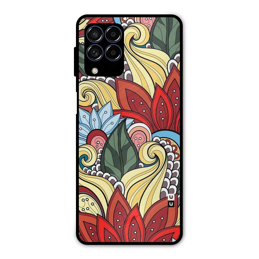 Cute Doodle Metal Back Case for Galaxy M53 5G