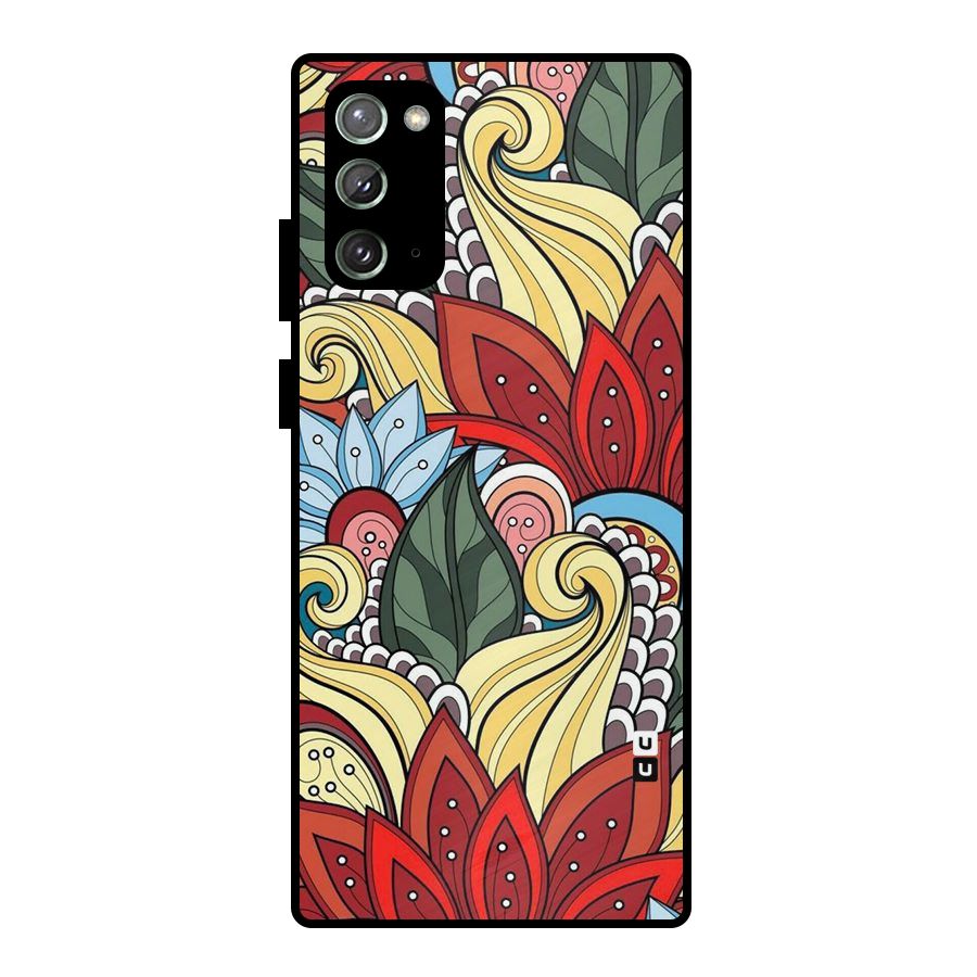 Cute Doodle Metal Back Case for Galaxy Note 20