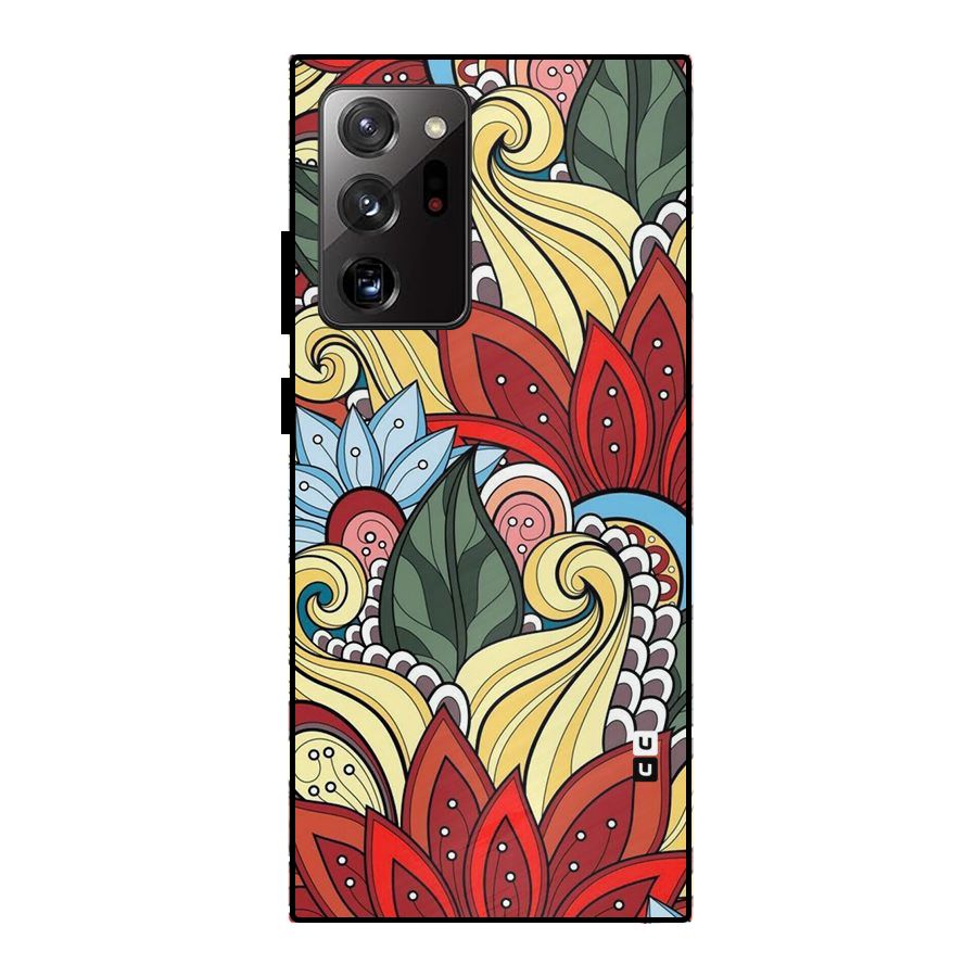 Cute Doodle Metal Back Case for Galaxy Note 20 Ultra