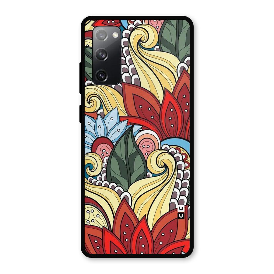 Cute Doodle Metal Back Case for Galaxy S20 FE