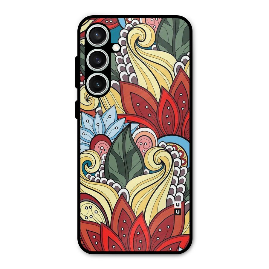 Cute Doodle Metal Back Case for Galaxy S23 FE