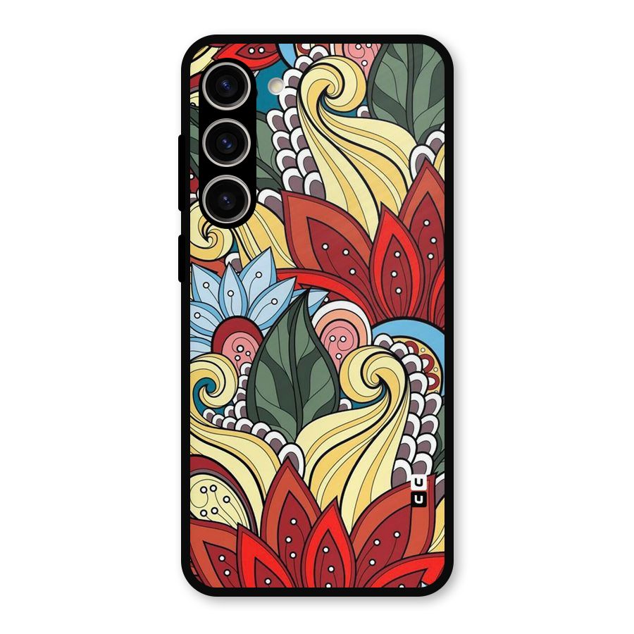 Cute Doodle Metal Back Case for Galaxy S23 Plus