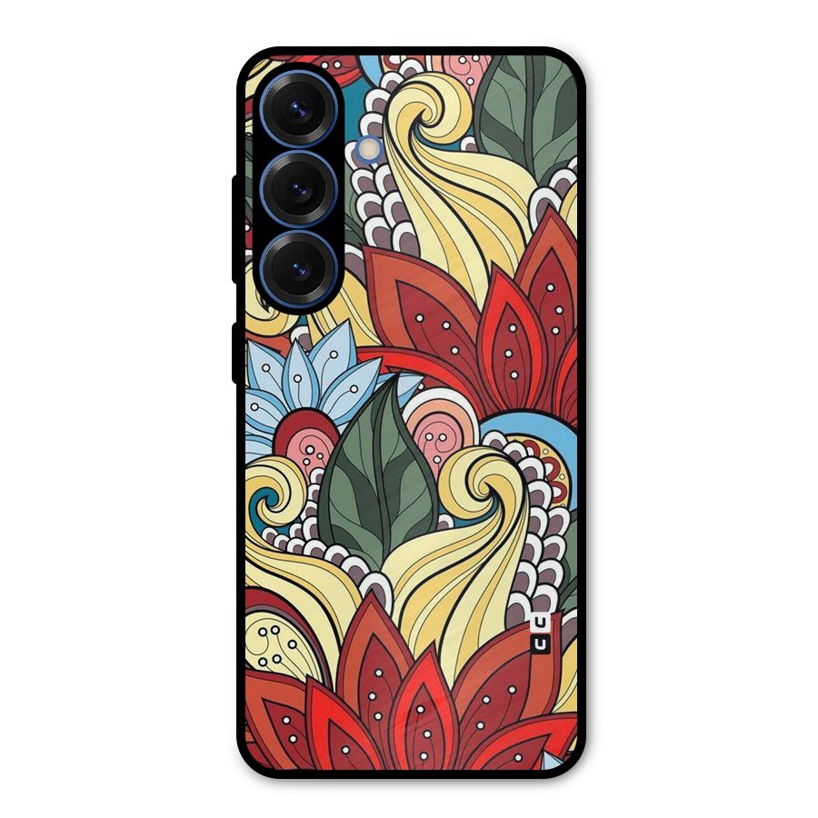 Cute Doodle Metal Back Case for Galaxy S25