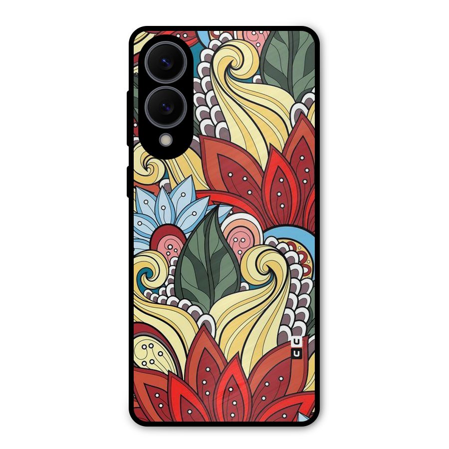 Cute Doodle Metal Back Case for Galaxy S25 Edge