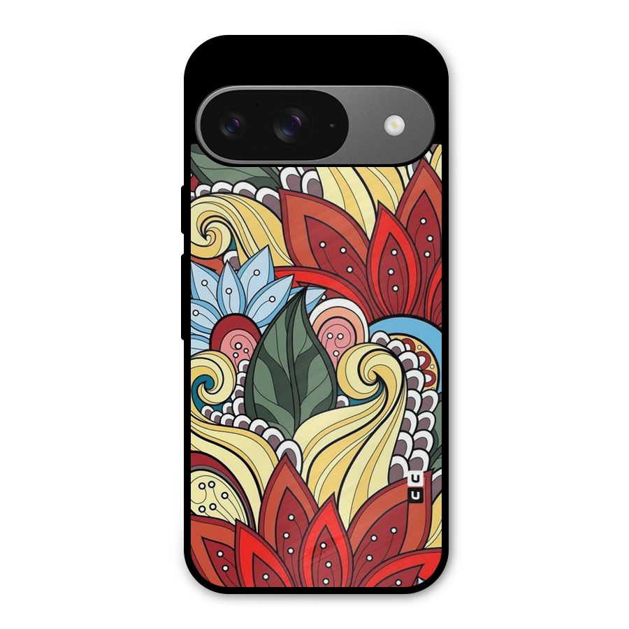 Cute Doodle Metal Back Case for Google Pixel 9
