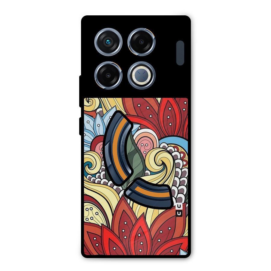 Cute Doodle Metal Back Case for Infinix GT 20 Pro