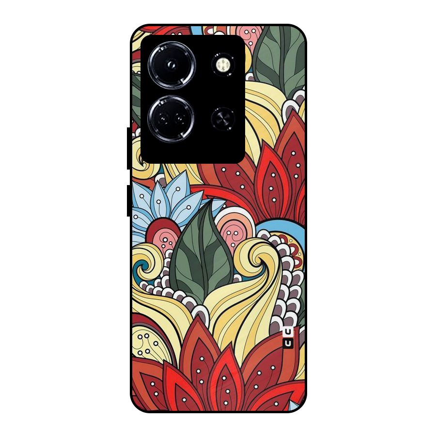 Cute Doodle Metal Back Case for Infinix Note 30 5G