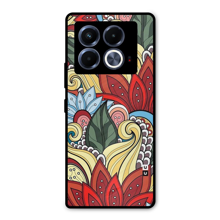 Cute Doodle Metal Back Case for Infinix Note 40 5G