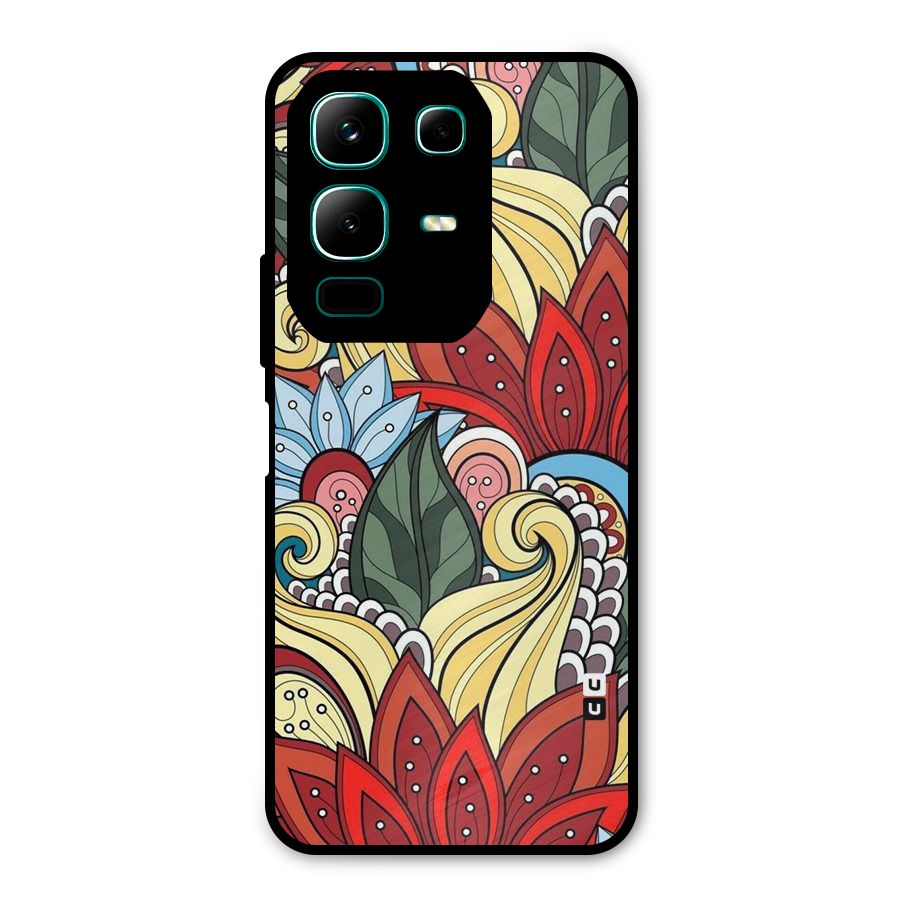 Cute Doodle Metal Back Case for Infinix Note 50x