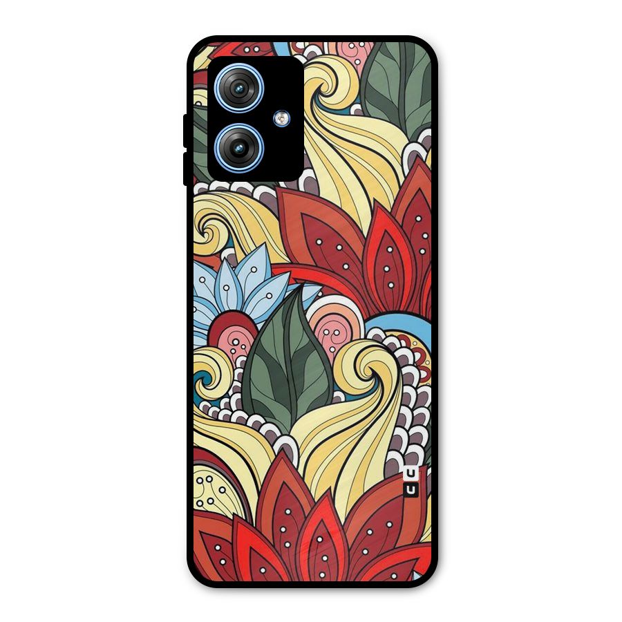 Cute Doodle Metal Back Case for Moto G54