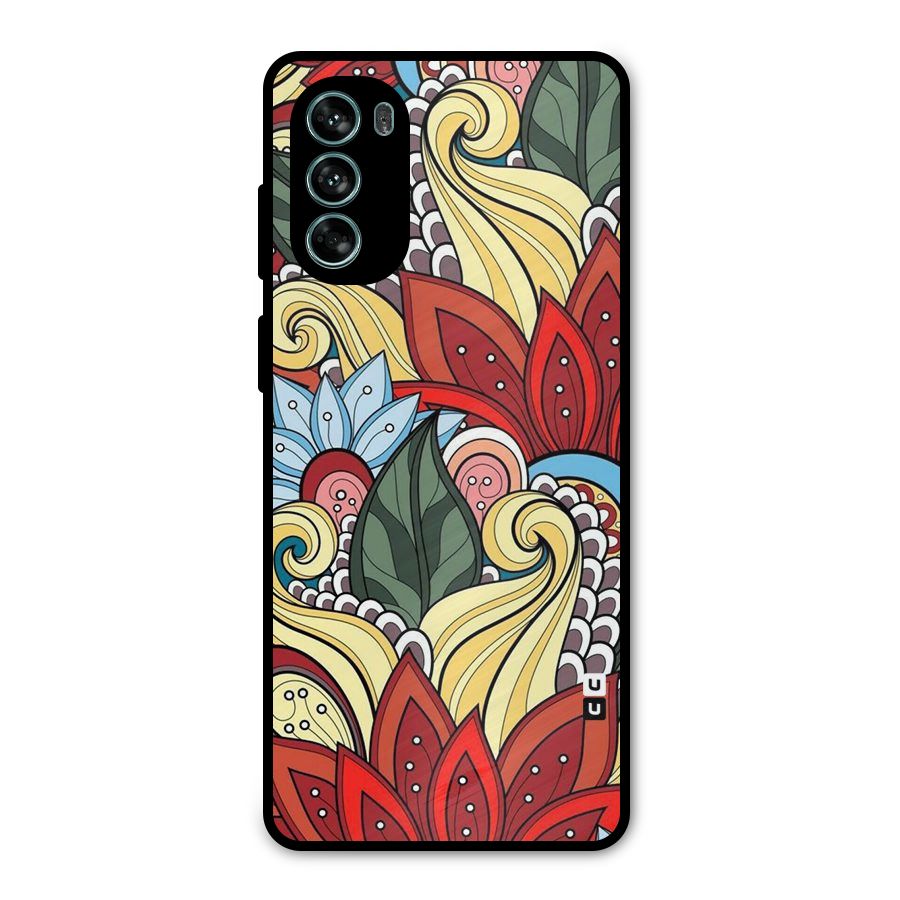 Cute Doodle Metal Back Case for Moto G62
