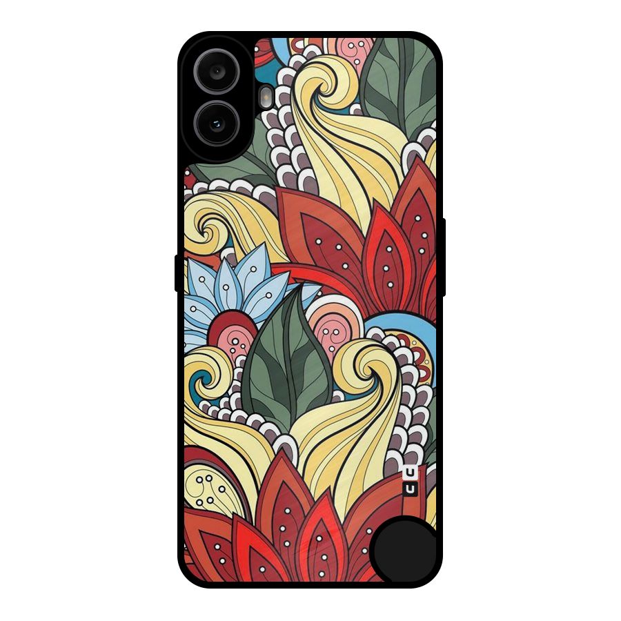 Cute Doodle Metal Back Case for Nothing CMF Phone 1