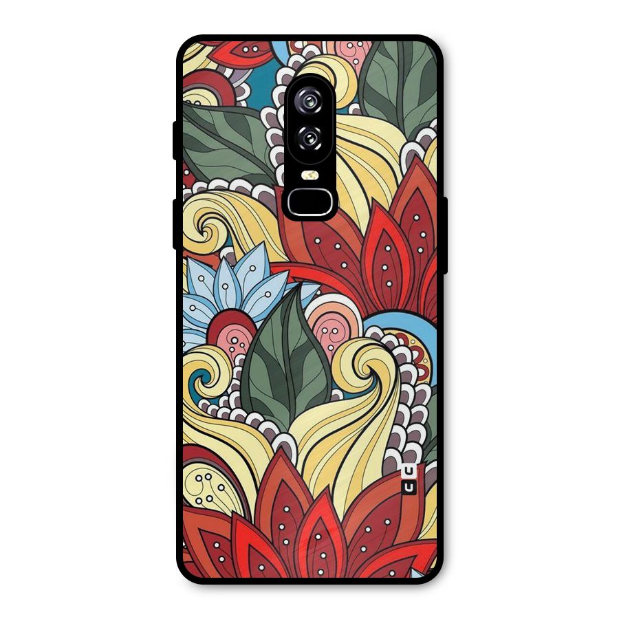 Cute Doodle Metal Back Case for OnePlus 6