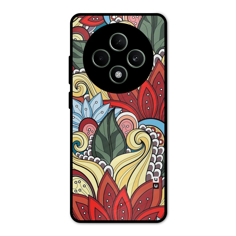Cute Doodle Metal Back Case for Oppo F27