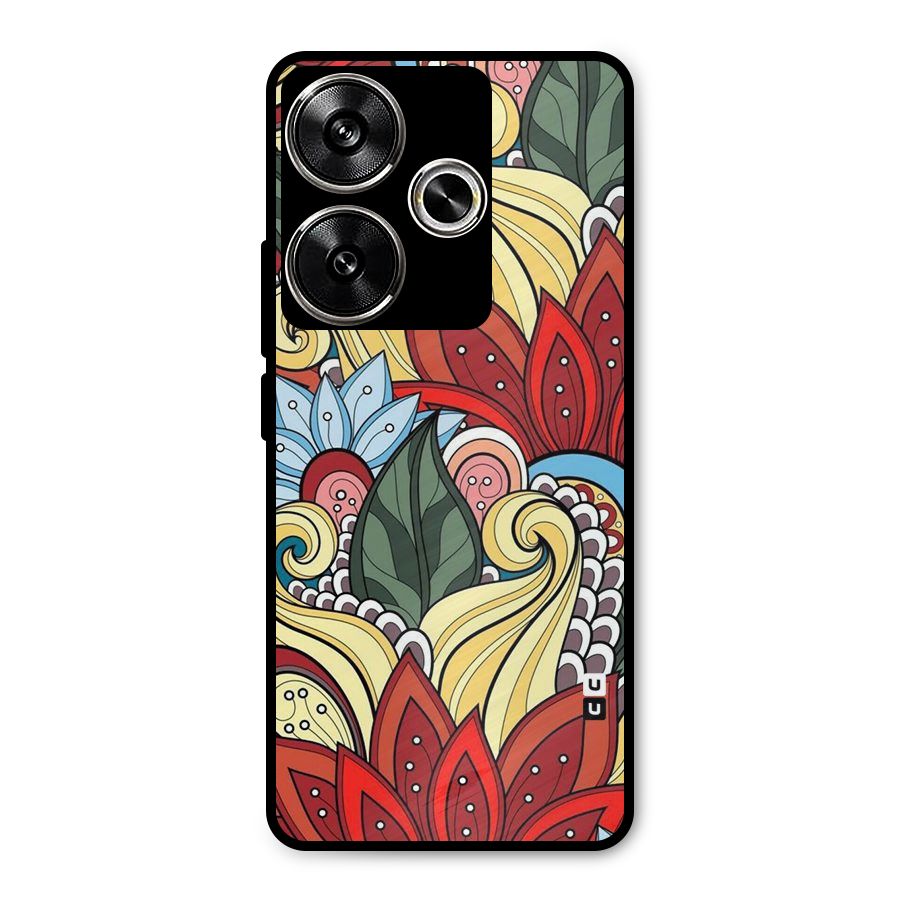 Cute Doodle Metal Back Case for Poco F6