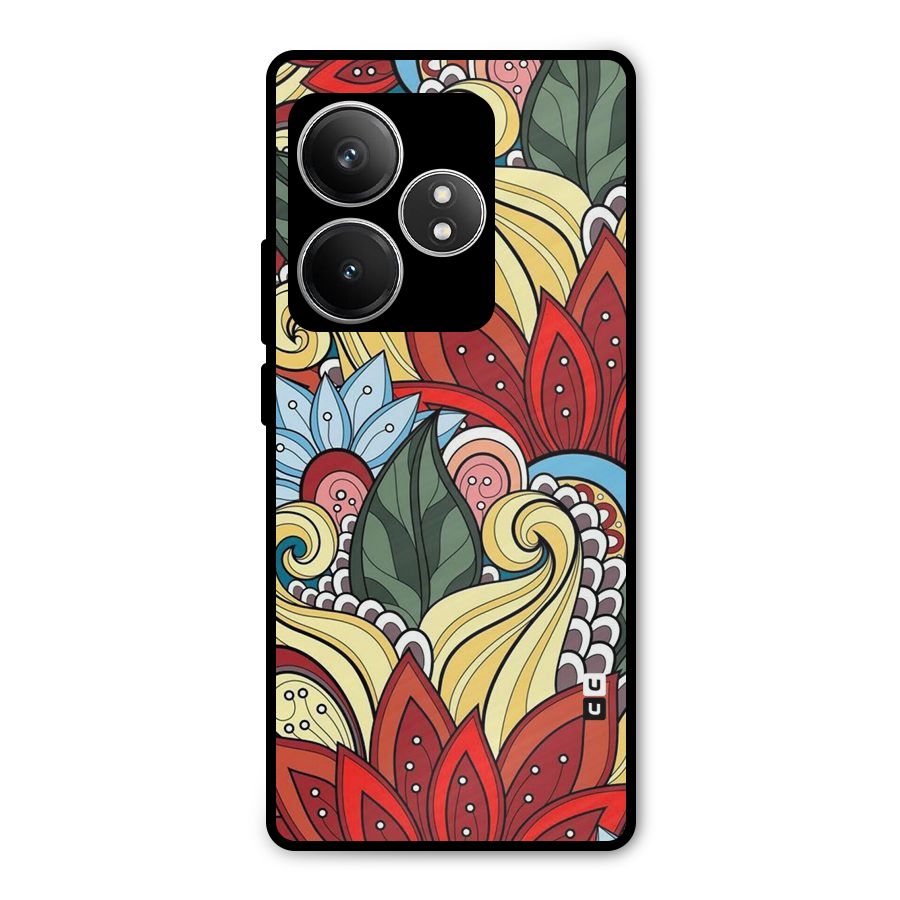 Cute Doodle Metal Back Case for Realme GT 6T