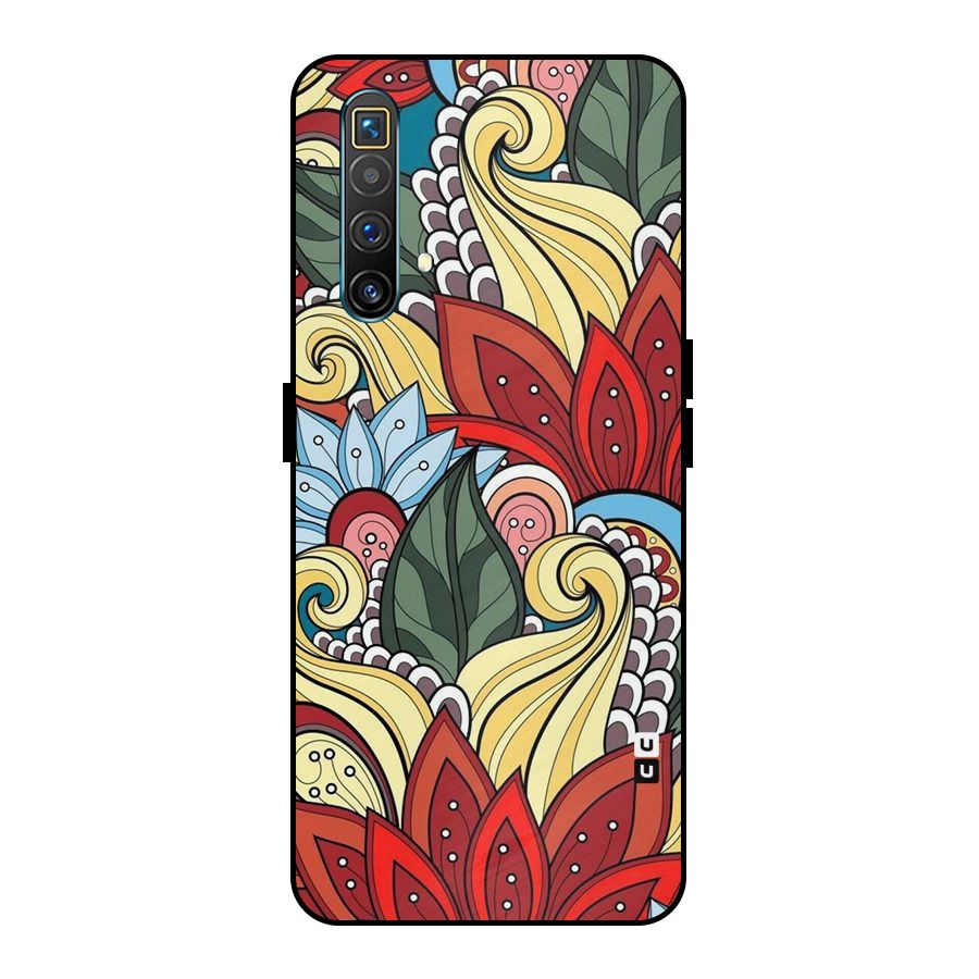 Cute Doodle Metal Back Case for Realme X3 SuperZoom