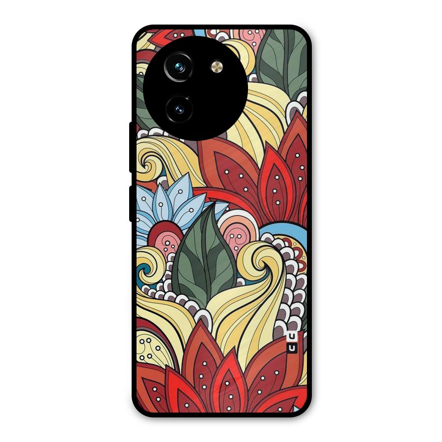 Cute Doodle Metal Back Case for Vivo T3x