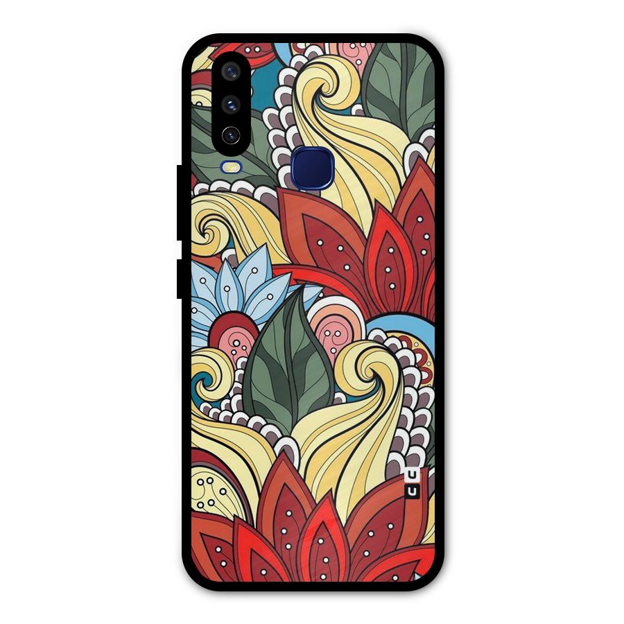 Cute Doodle Metal Back Case for Vivo V17