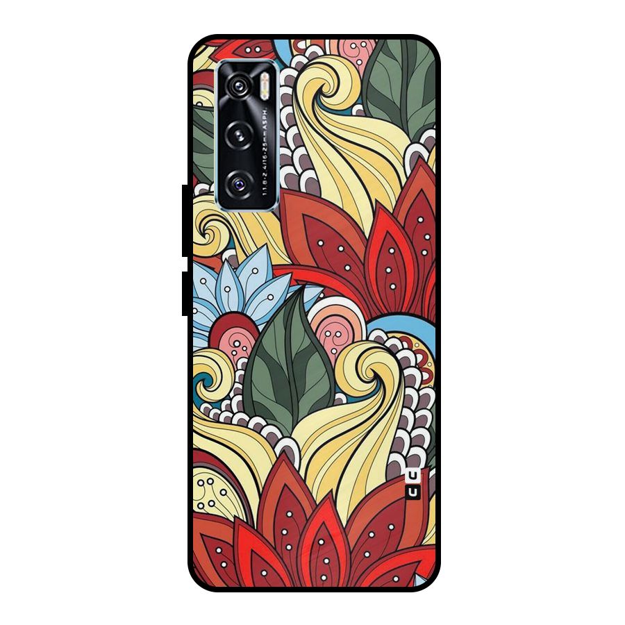 Cute Doodle Metal Back Case for Vivo V20 SE