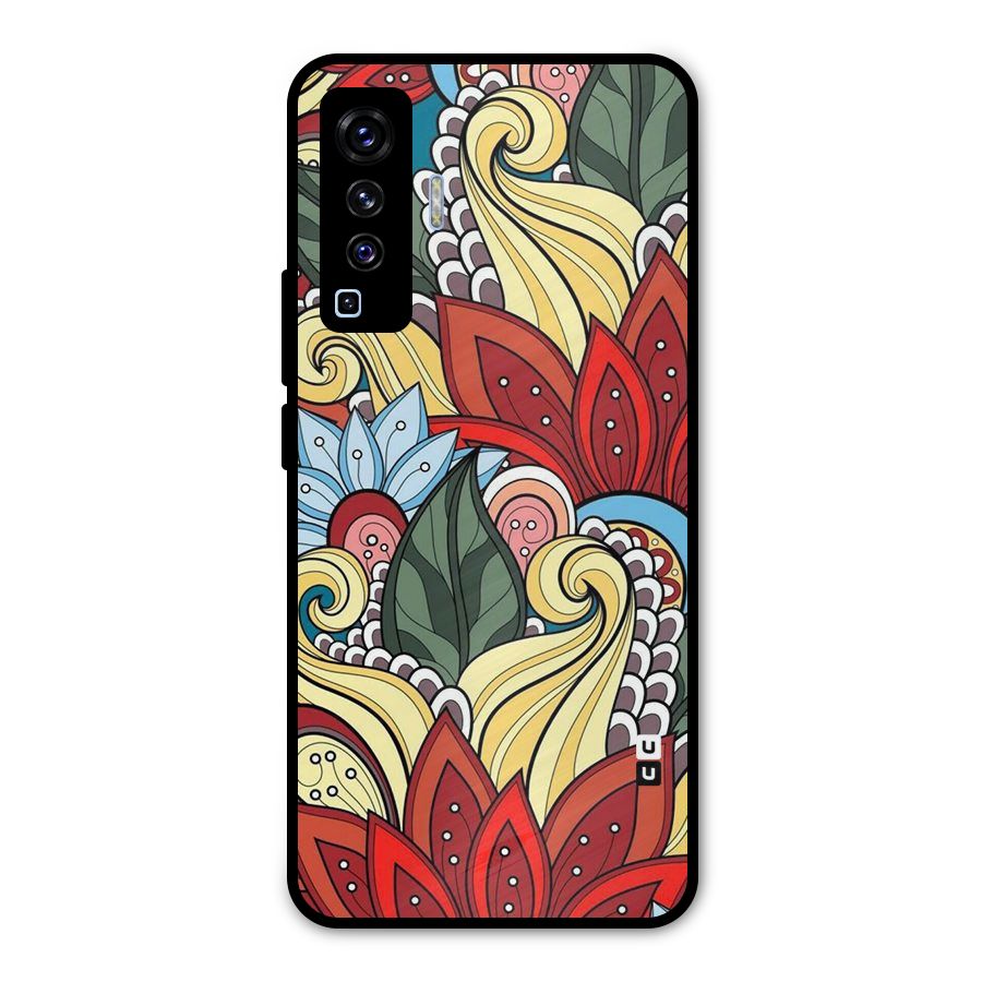 Cute Doodle Metal Back Case for Vivo X50