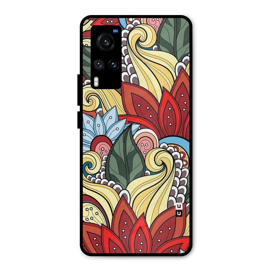 Cute Doodle Metal Back Case for Vivo X60