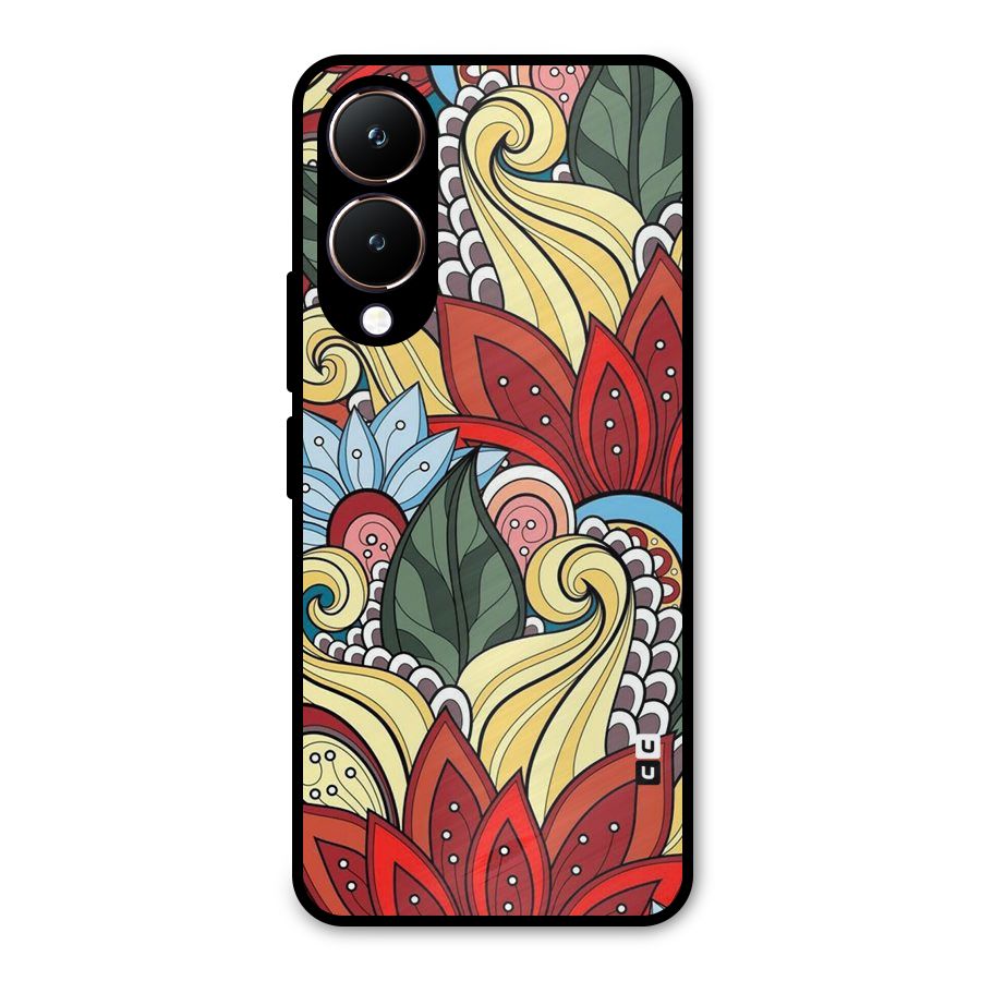 Cute Doodle Metal Back Case for Vivo Y28