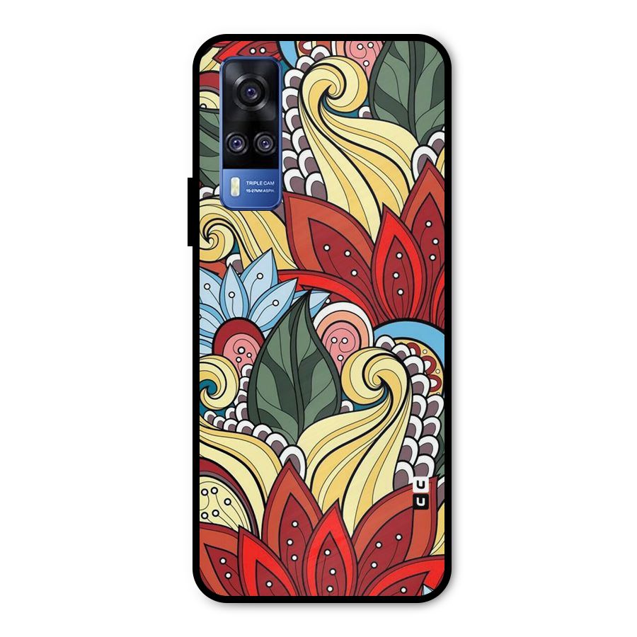 Cute Doodle Metal Back Case for Vivo Y51A