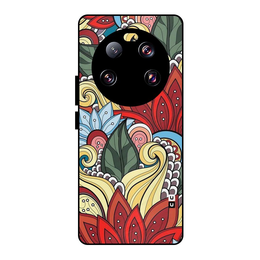 Cute Doodle Metal Back Case for Xiaomi 13 Ultra