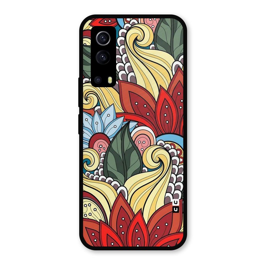 Cute Doodle Metal Back Case for iQOO Z3
