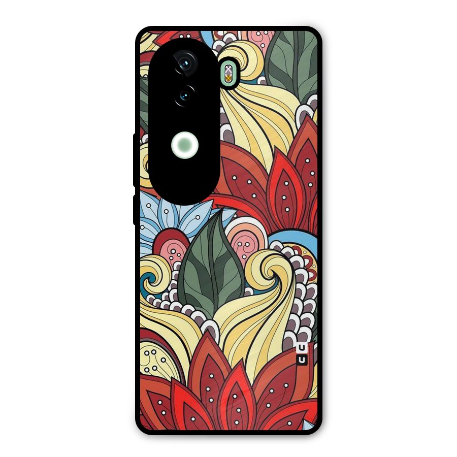 Cute Doodle Metal Back Case for iQOO Z9s