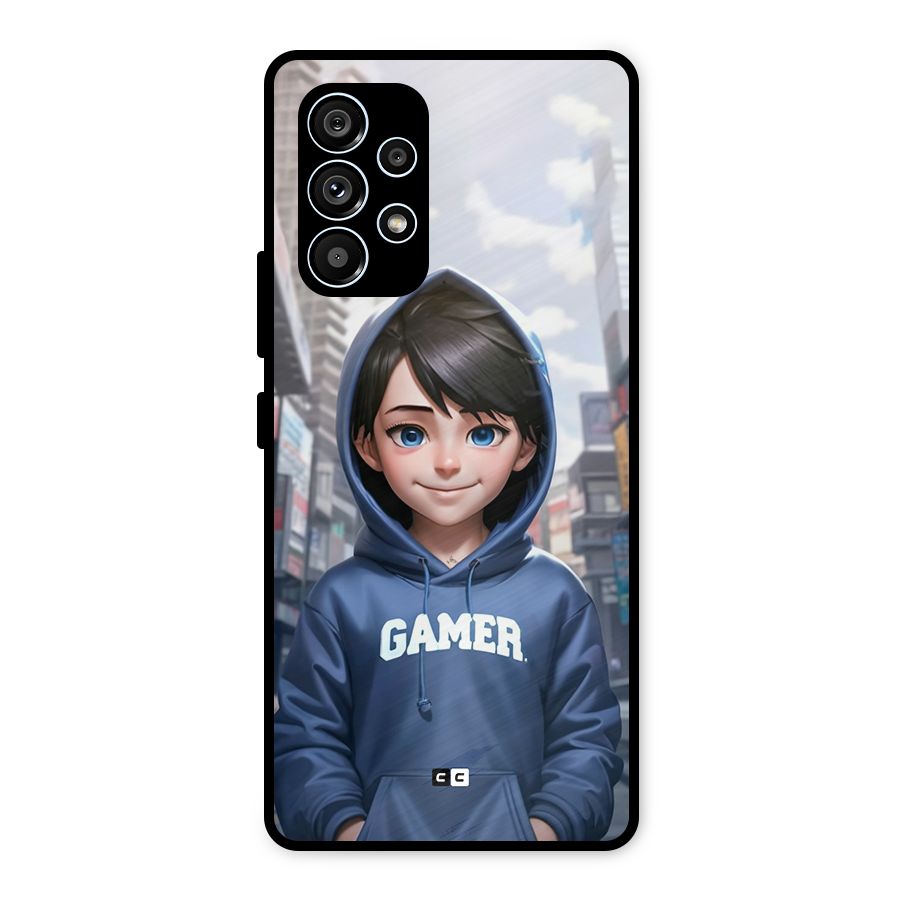 Cute Gamer Metal Back Case for Galaxy A53 5G