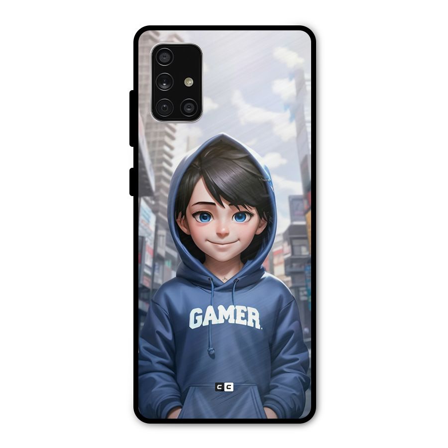 Cute Gamer Metal Back Case for Galaxy A71