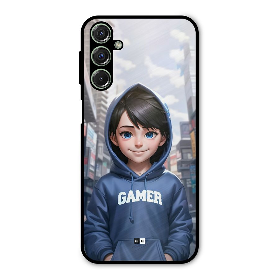 Cute Gamer Metal Back Case for Galaxy F34