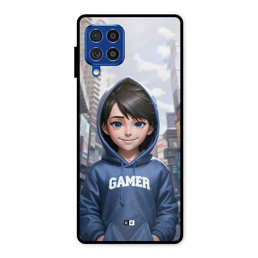 Cute Gamer Metal Back Case for Galaxy F62