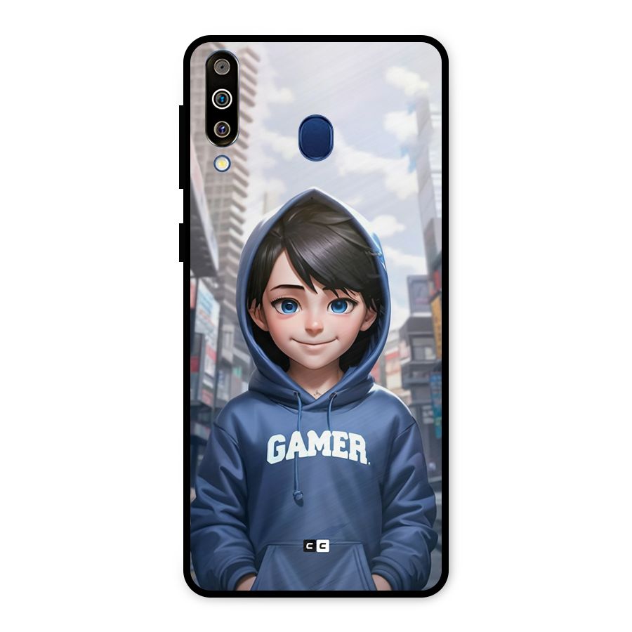 Cute Gamer Metal Back Case for Galaxy M30